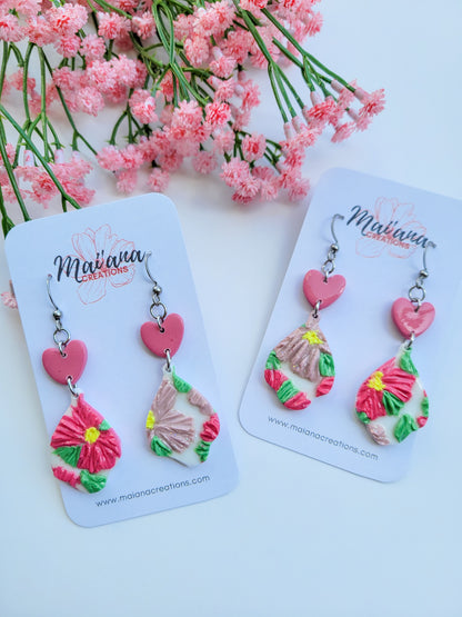 "Norma" Floral Dangles