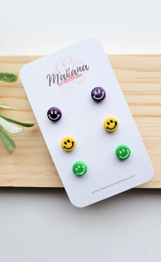 "Smiley" Mardi Gras Stud Pack