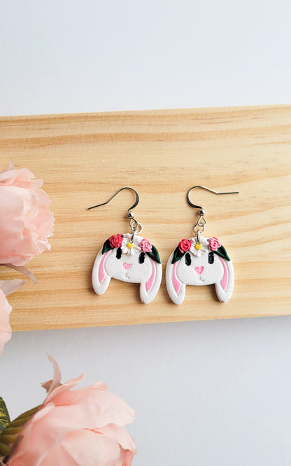 "Floral Bunny" Dangle