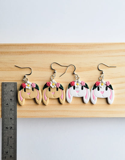 "Floral Bunny" Dangle