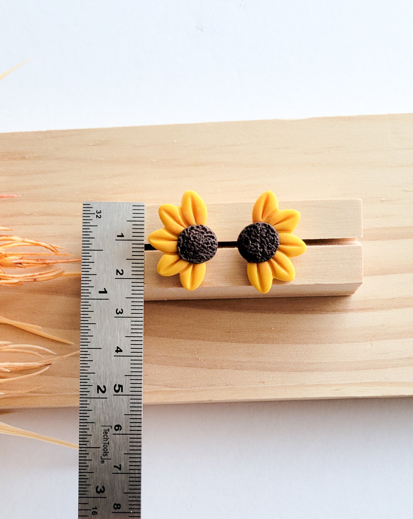 Dainty Sunflower Studs