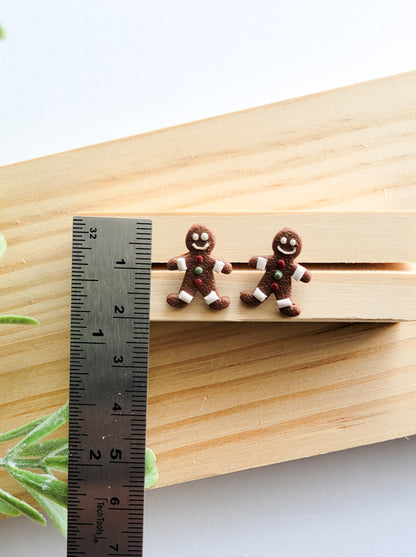 Mini Christmas Cookie Man Studs